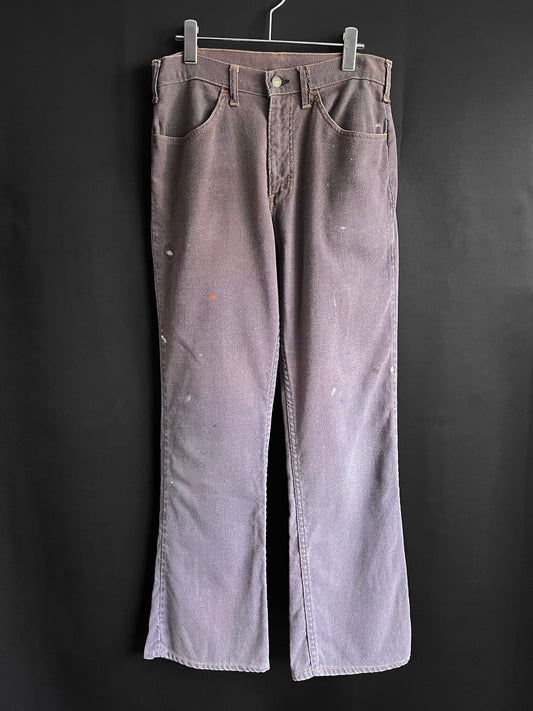 70s Levi's Distressed "Plum" 646 Flares (30W)