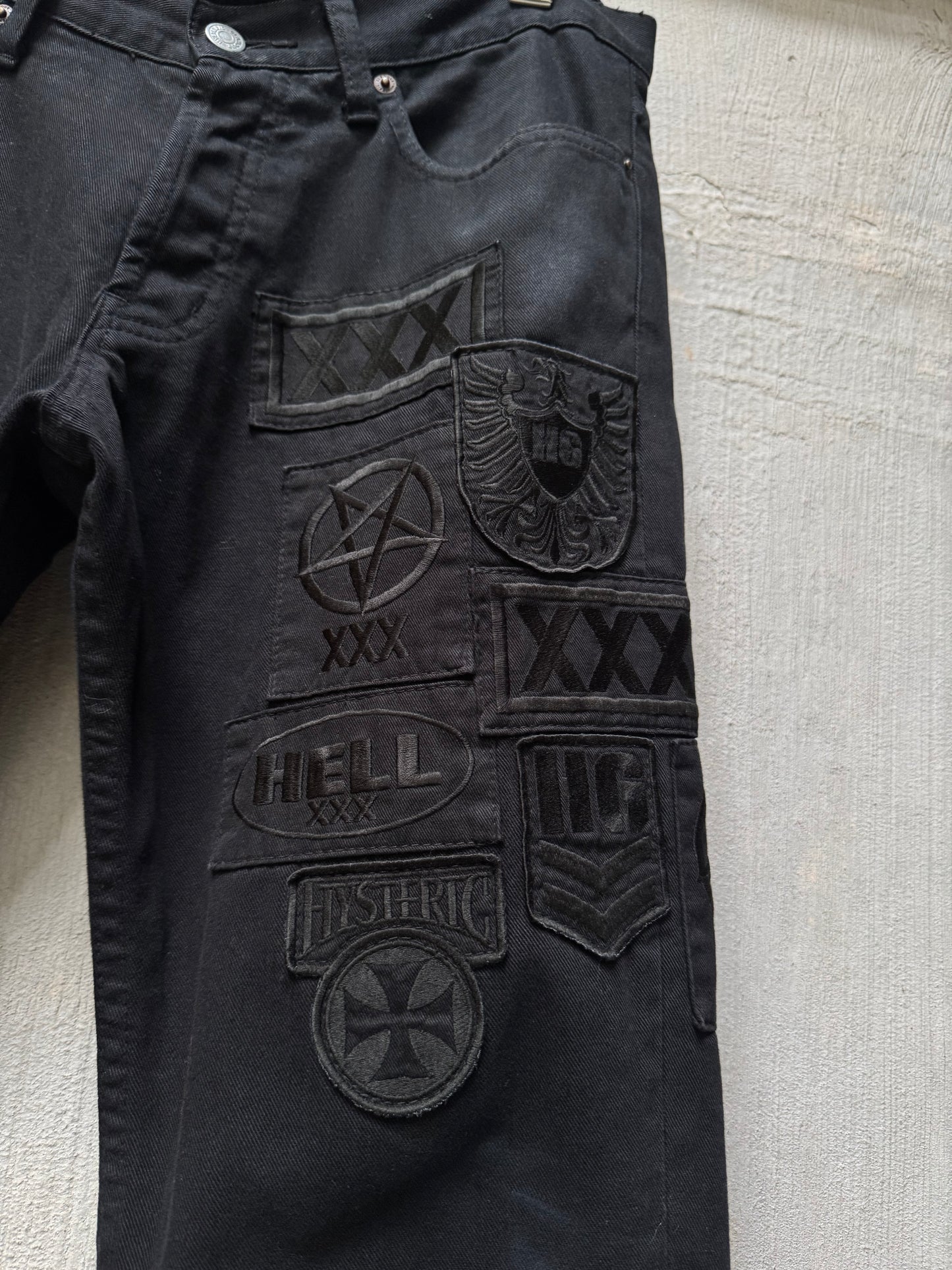 Hysteric Glamour Multi Patch “Hell” Denim (32W)
