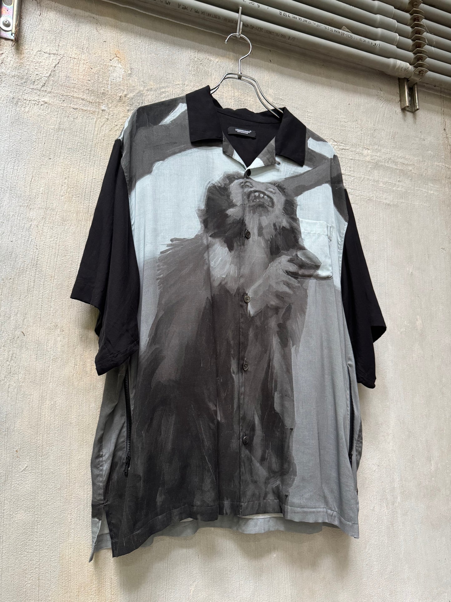 S/S ‘24 Undercover Helen Verhoeven Loop Collar Bowling Shirt