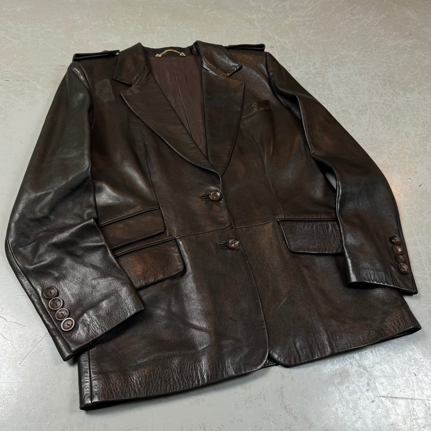 Gucci Tom Ford Era Soft Leather Blazer