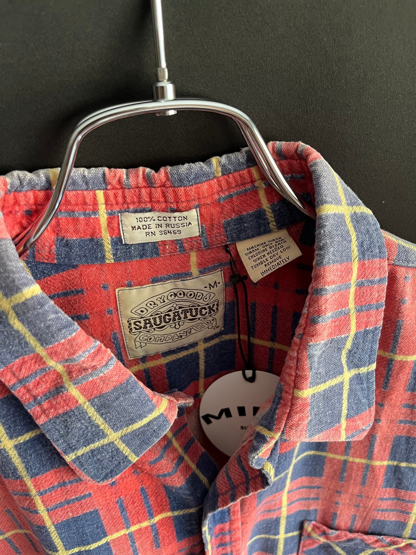 80s/90s Plaid Printed Flannel