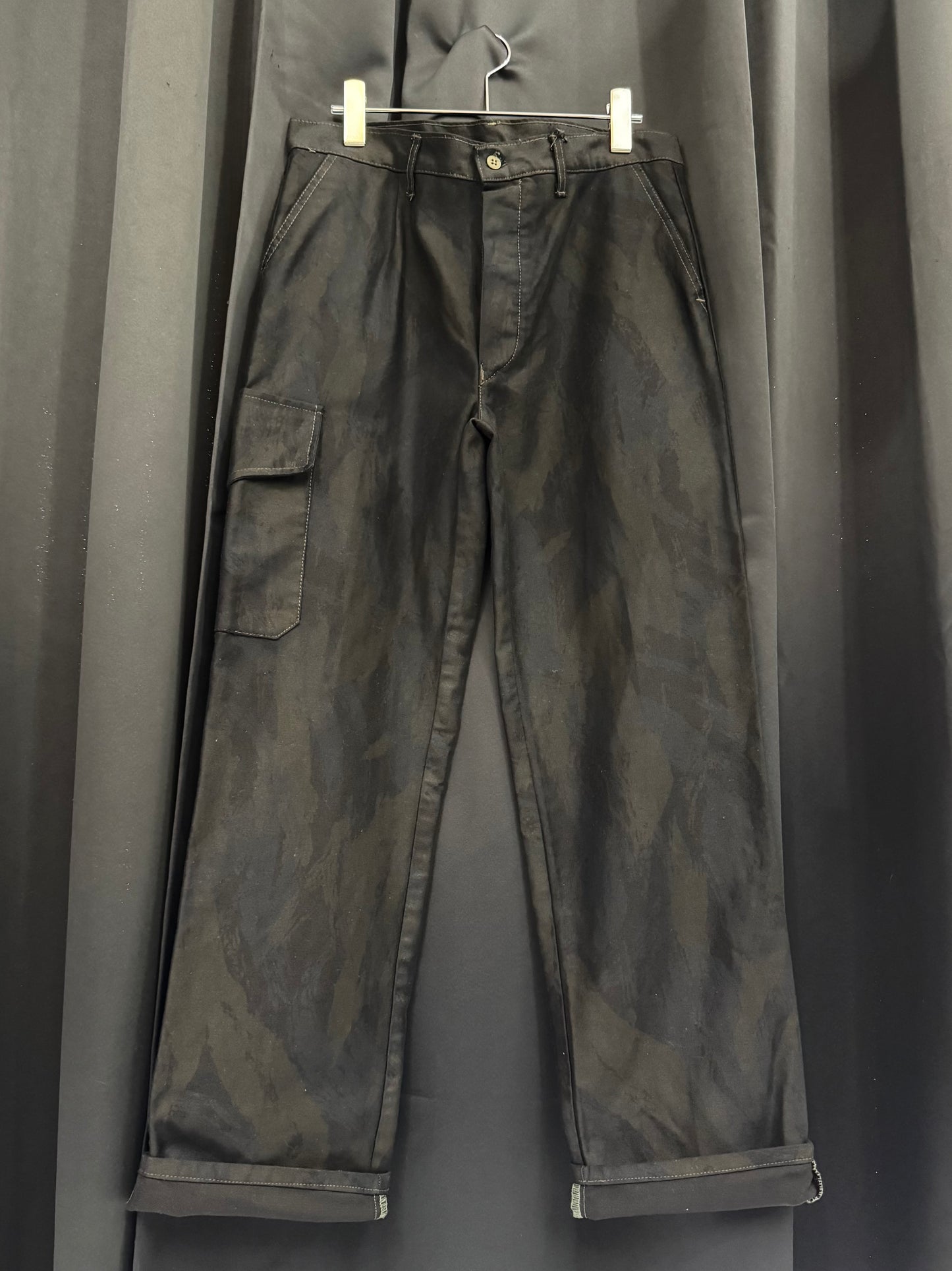 80s/90s Overdyed British Brushstroke Camo Fatigue Cargo (32W)