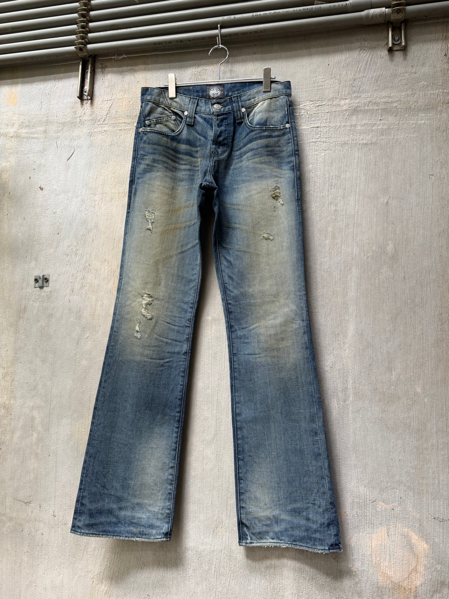 Rock Revival Clawmark Faded Boot Cut Flared Denim (31W)