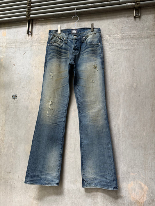 Rock Revival Clawmark Faded Boot Cut Flared Denim (31W)