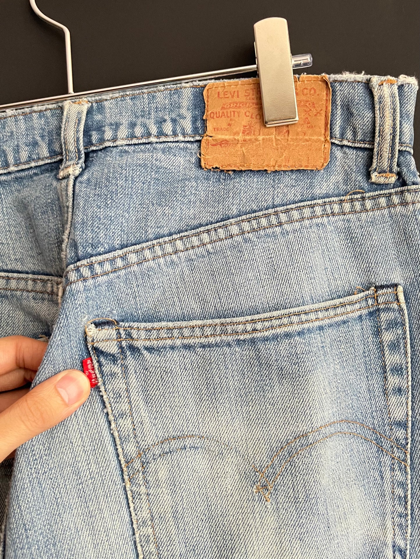 70s Levi’s 505 Patch Denim Single Stitched (32W)
