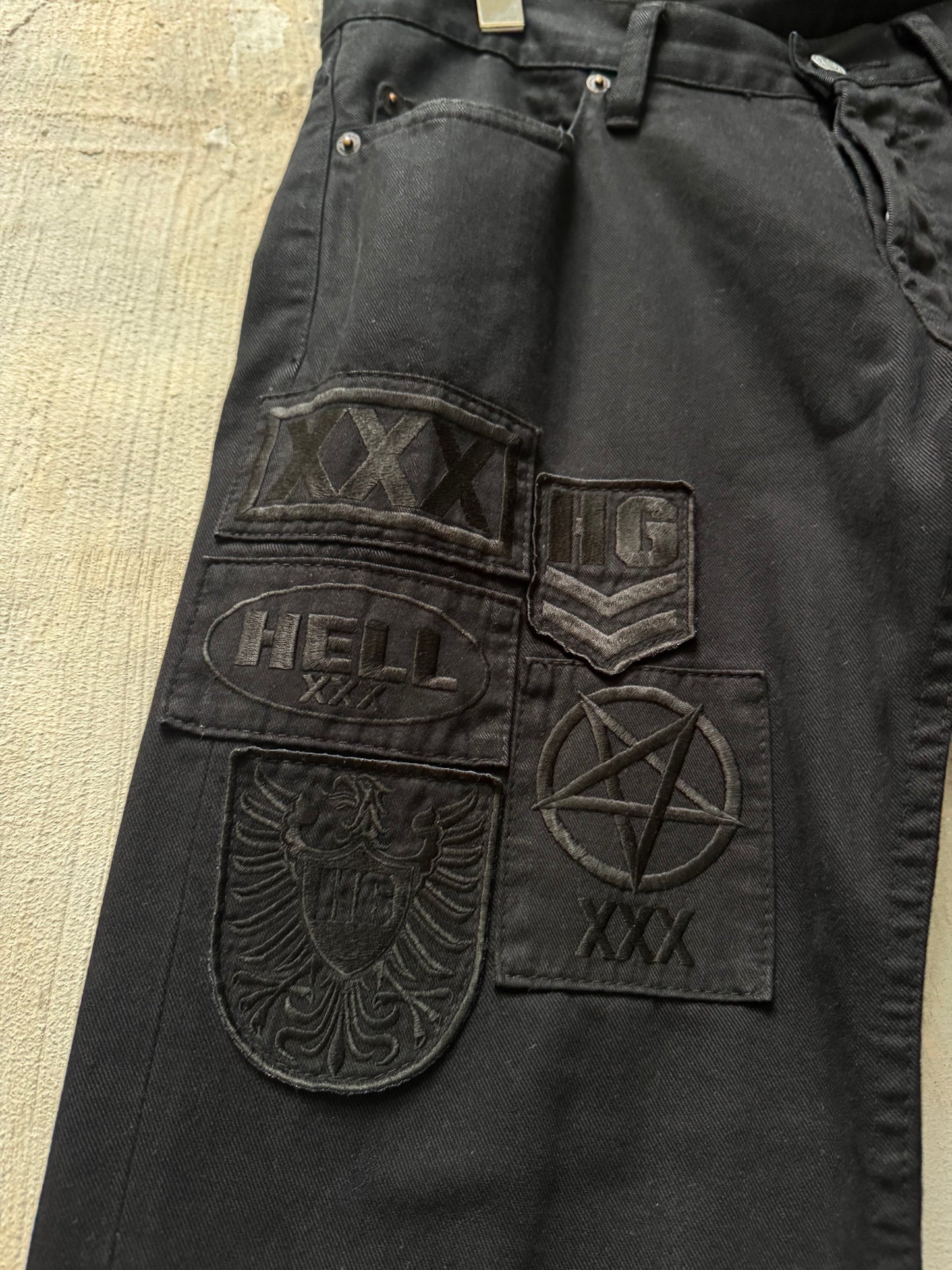 Hysteric Glamour Multi Patch “Hell” Denim (32W)