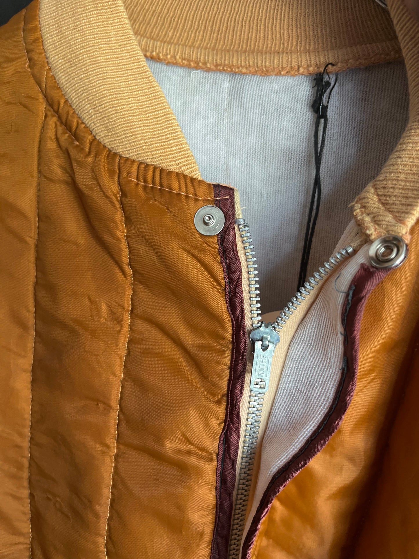 70s Quilted Two-Tone Bomber