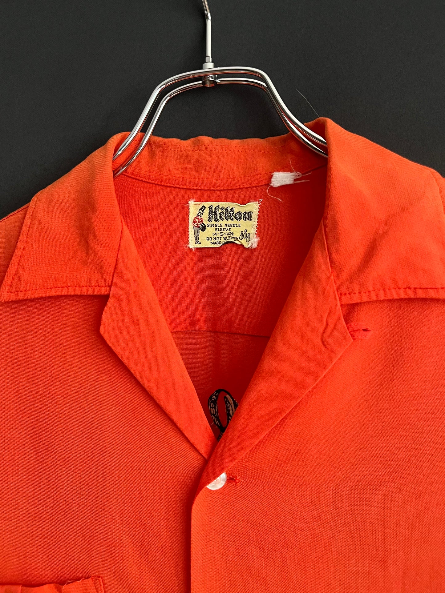 50s Chain-Stitched Loop Collar Concrete Shirt