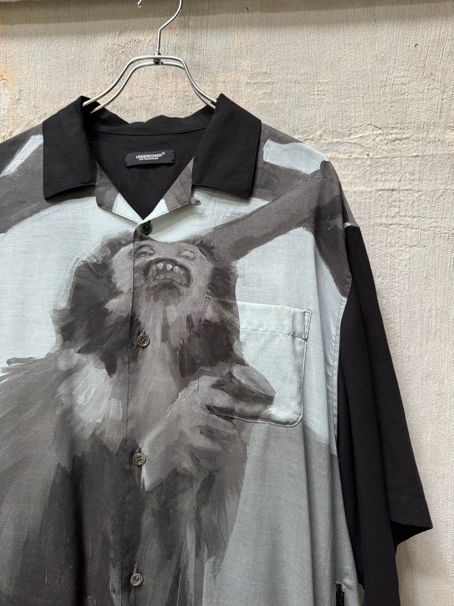 S/S ‘24 Undercover Helen Verhoeven Loop Collar Bowling Shirt