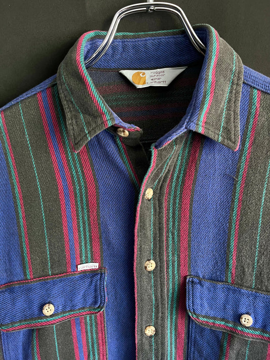 90s Carhartt Cotton Flannel Striped Shirt