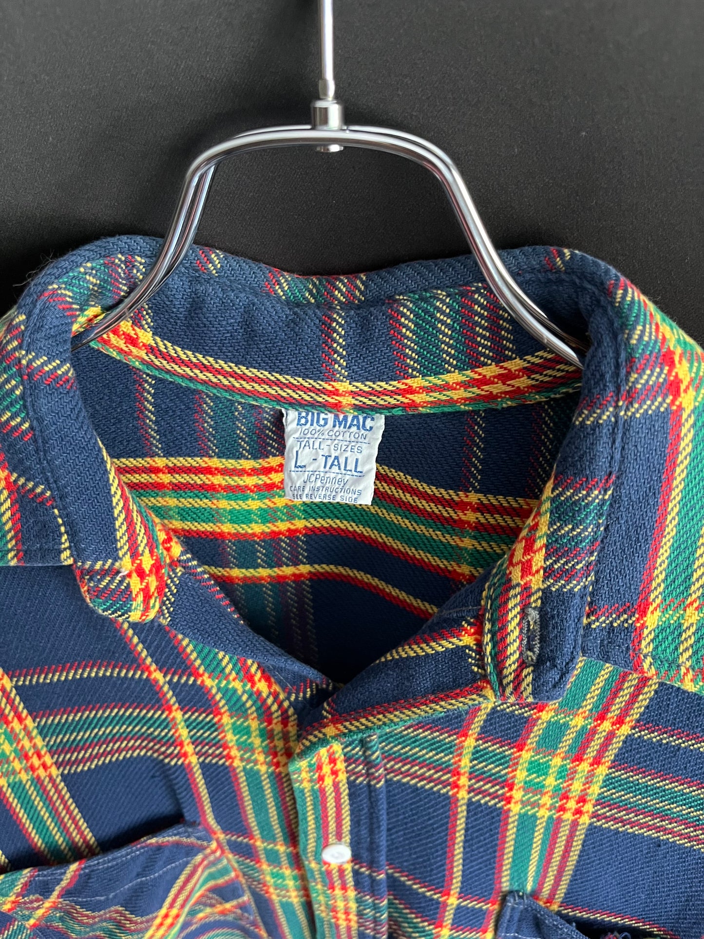 70s Big Mac Multicolor Distressed Cotton Flannel