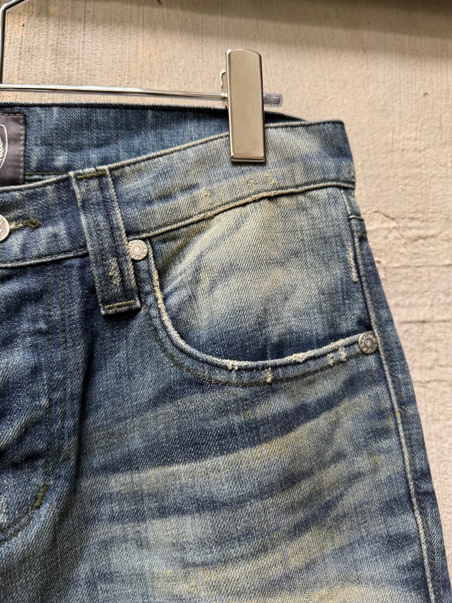 Rock Revival Clawmark Faded Boot Cut Flared Denim (31W)