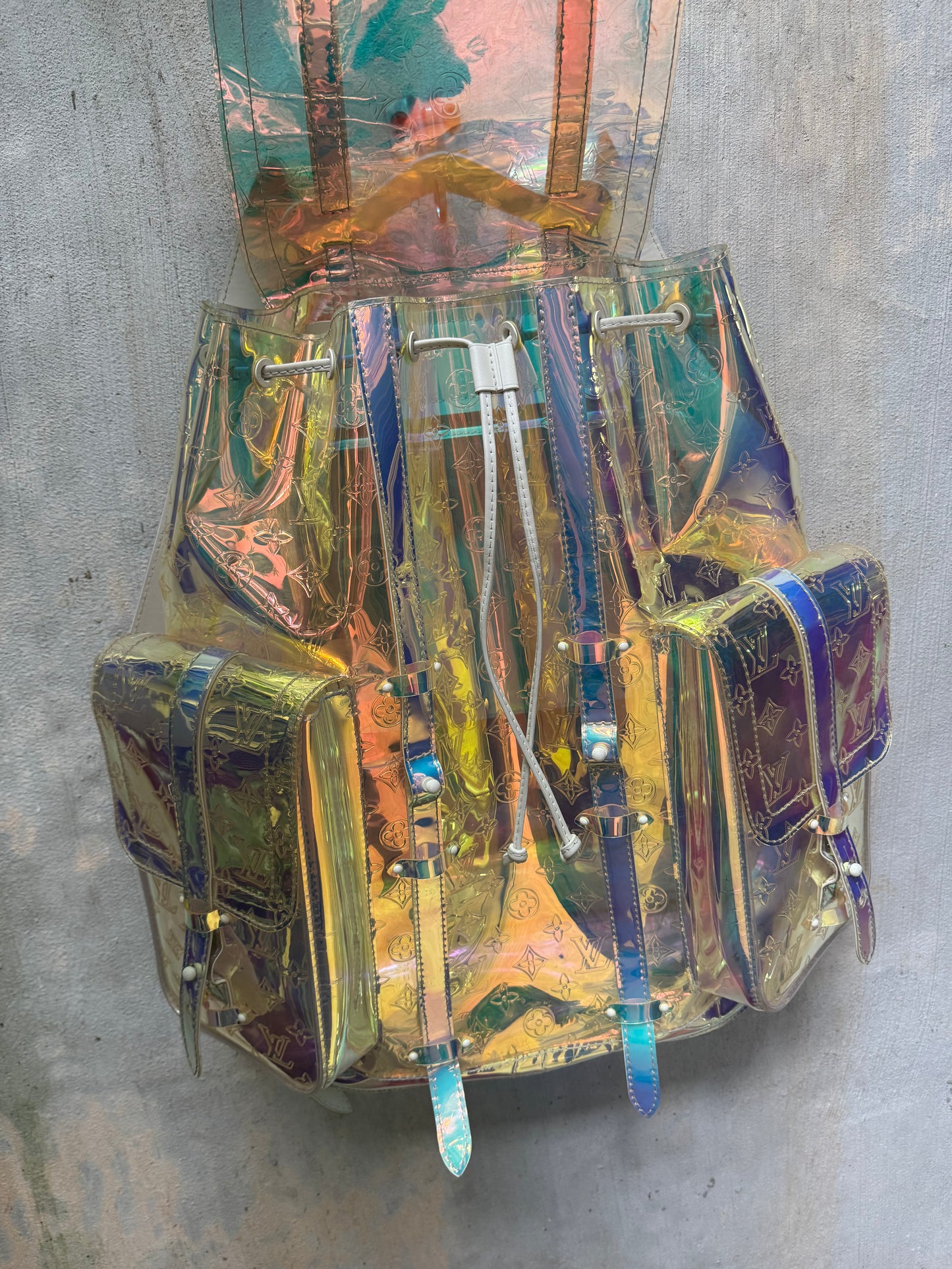 S/S ‘19 Louis Vuitton Virgil Abloh “Prism” Iridescent Christopher Backpack