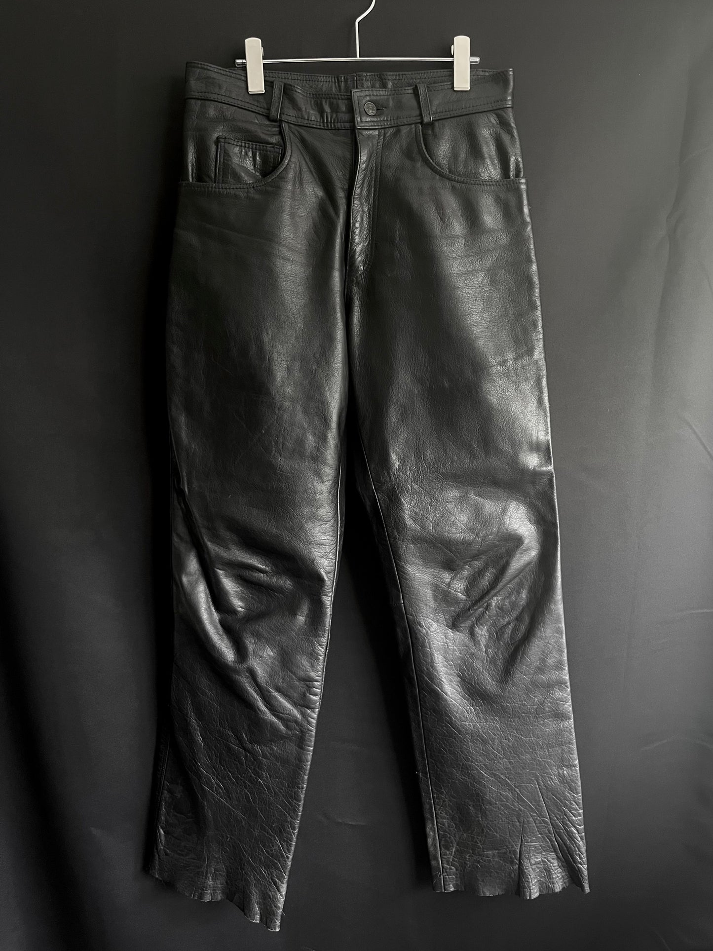 90s Leather Motorcycle Pants (31W)