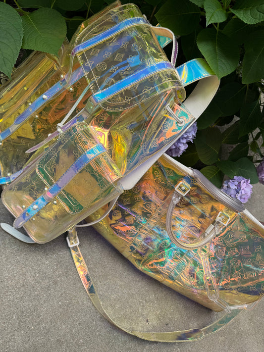 S/S ‘19 Louis Vuitton Virgil Abloh Duffle & Backpack SET