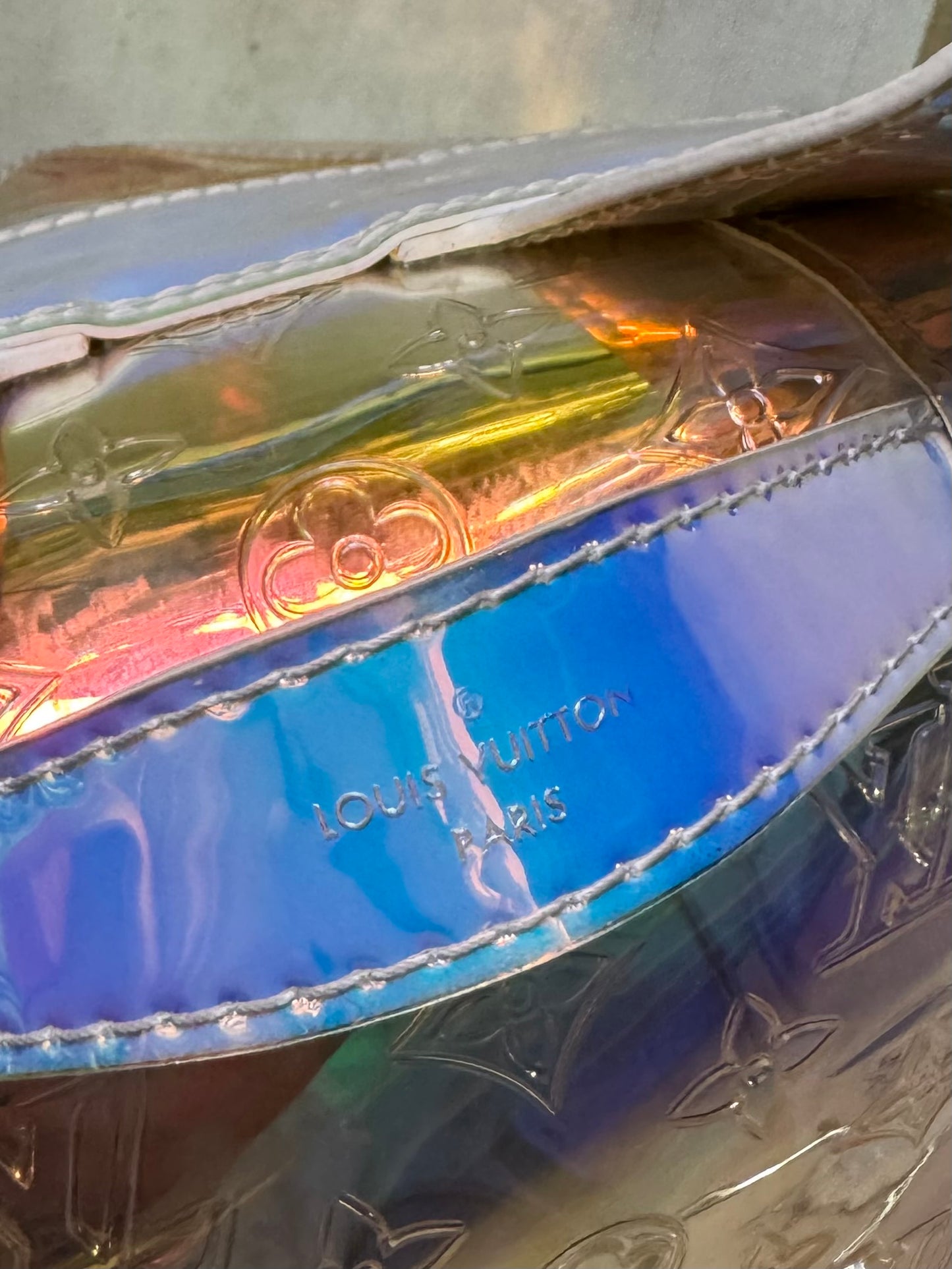 S/S ‘19 Louis Vuitton Virgil Abloh “Prism” Iridescent Christopher Backpack