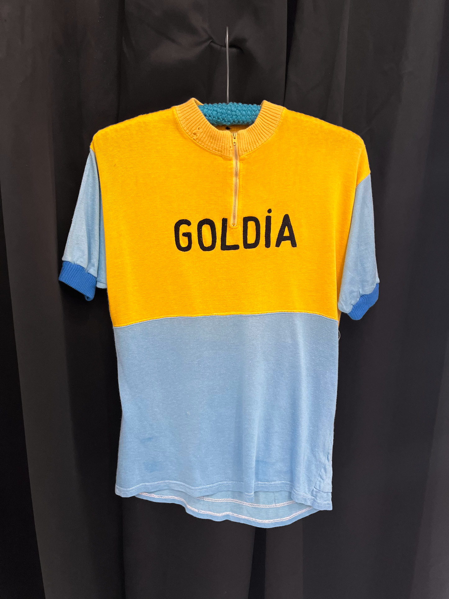 60s “Goldia” Chain-Stitched Swiss Durene Cycling Jersey