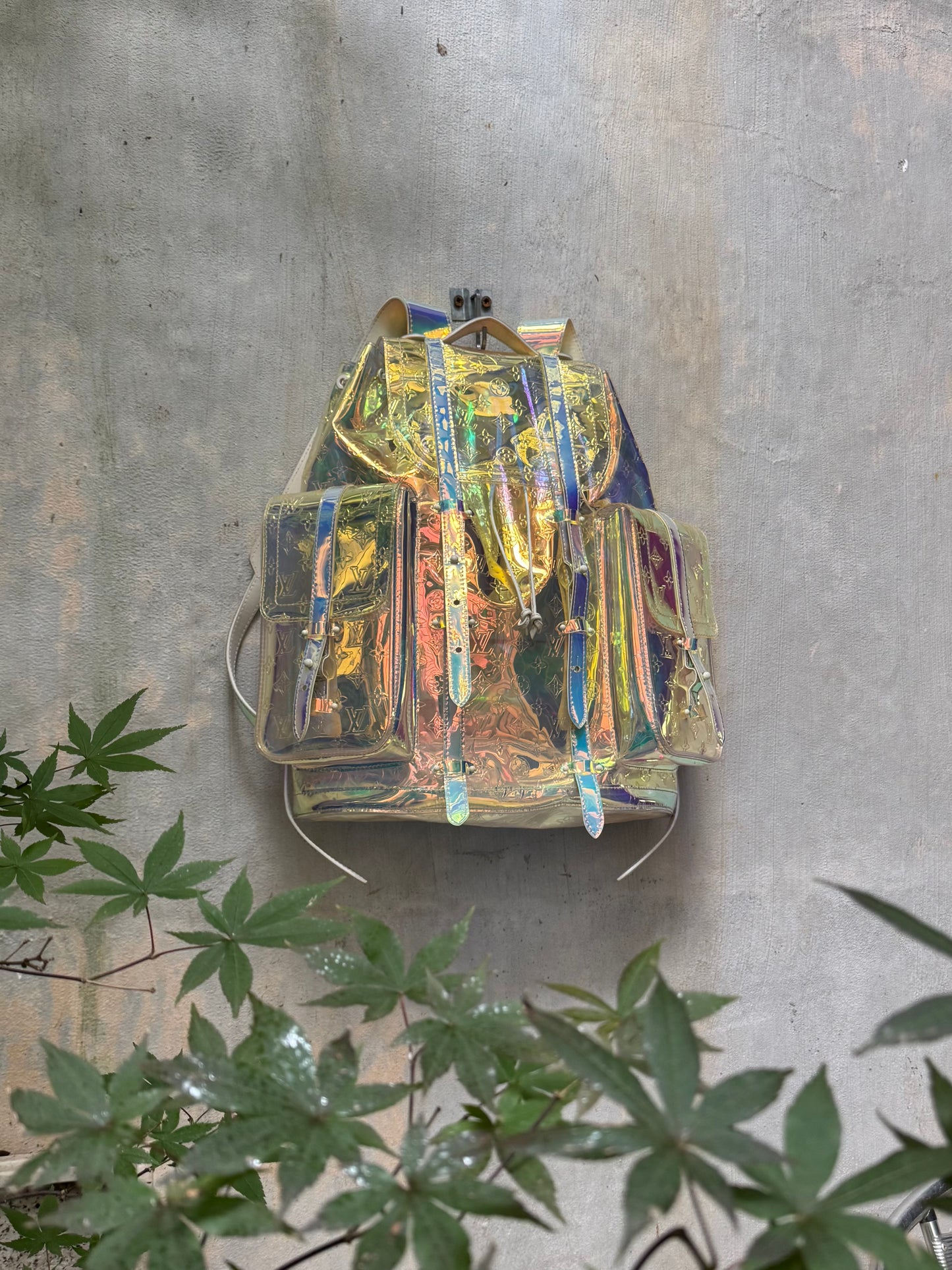 S/S ‘19 Louis Vuitton Virgil Abloh “Prism” Iridescent Christopher Backpack
