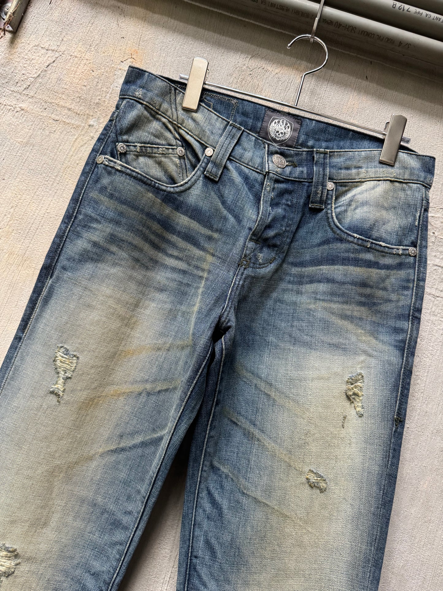 Rock Revival Clawmark Faded Boot Cut Flared Denim (31W)