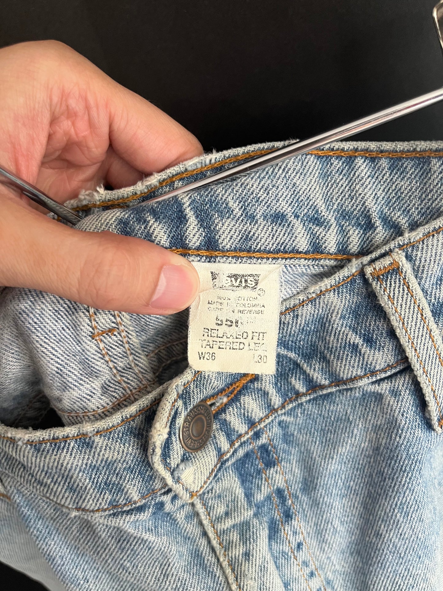 90s Thrashed Levi’s Light Wash Jorts