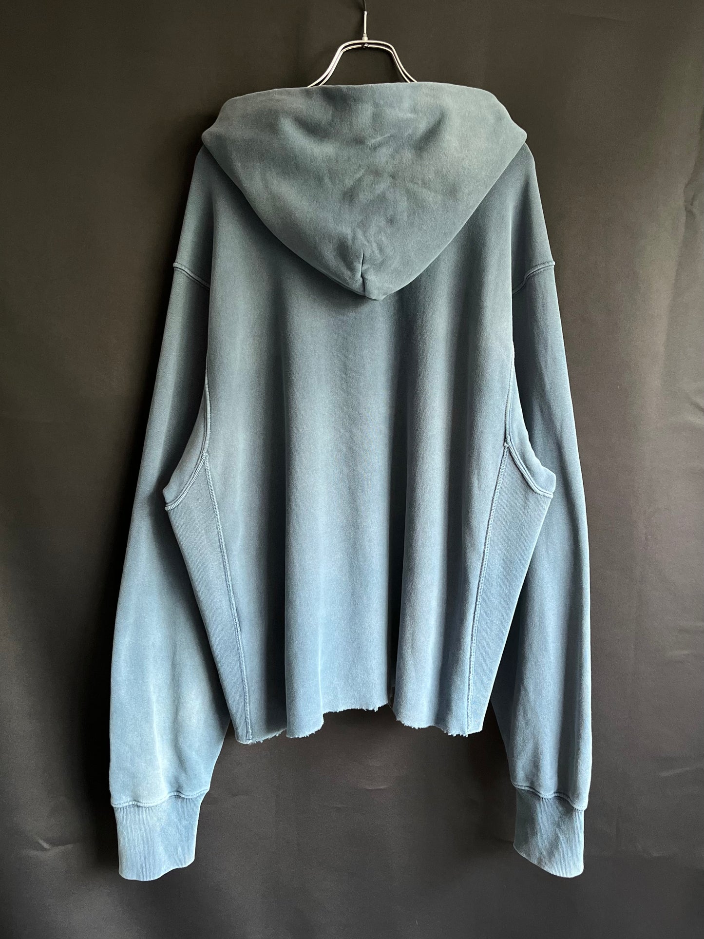 Maison Margiela Raw Edge Blue Patch Letter Hoodie