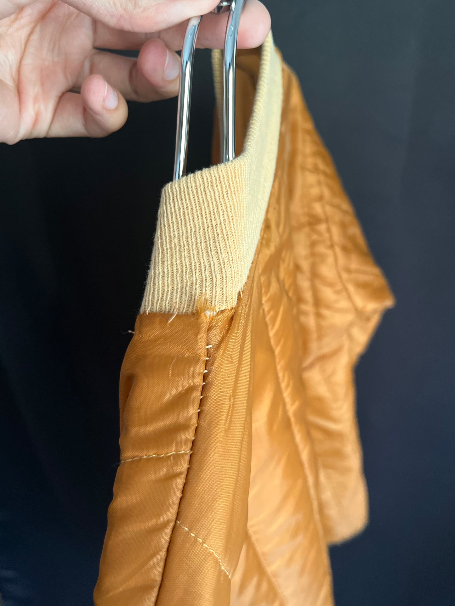 70s Quilted Two-Tone Bomber