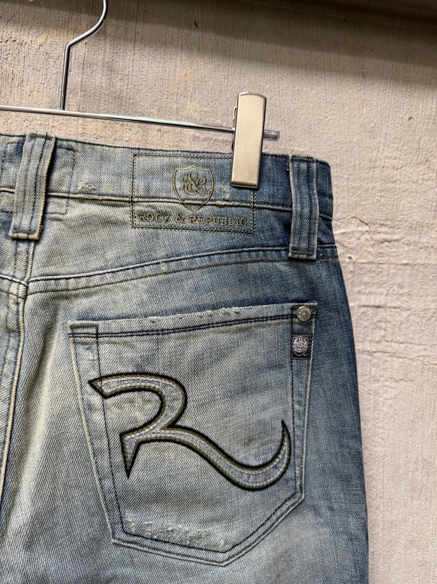 Rock Revival Clawmark Faded Boot Cut Flared Denim (31W)