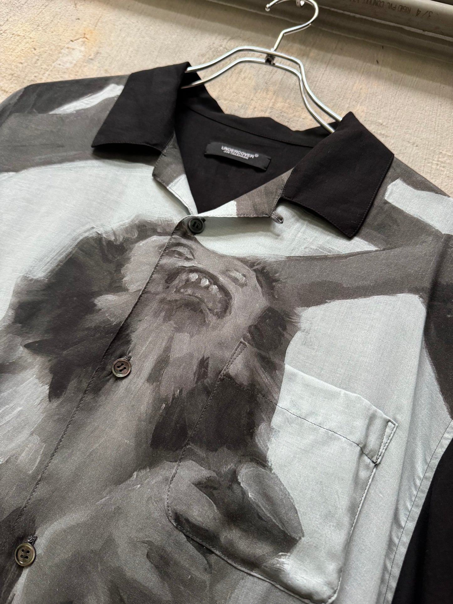 S/S ‘24 Undercover Helen Verhoeven Loop Collar Bowling Shirt