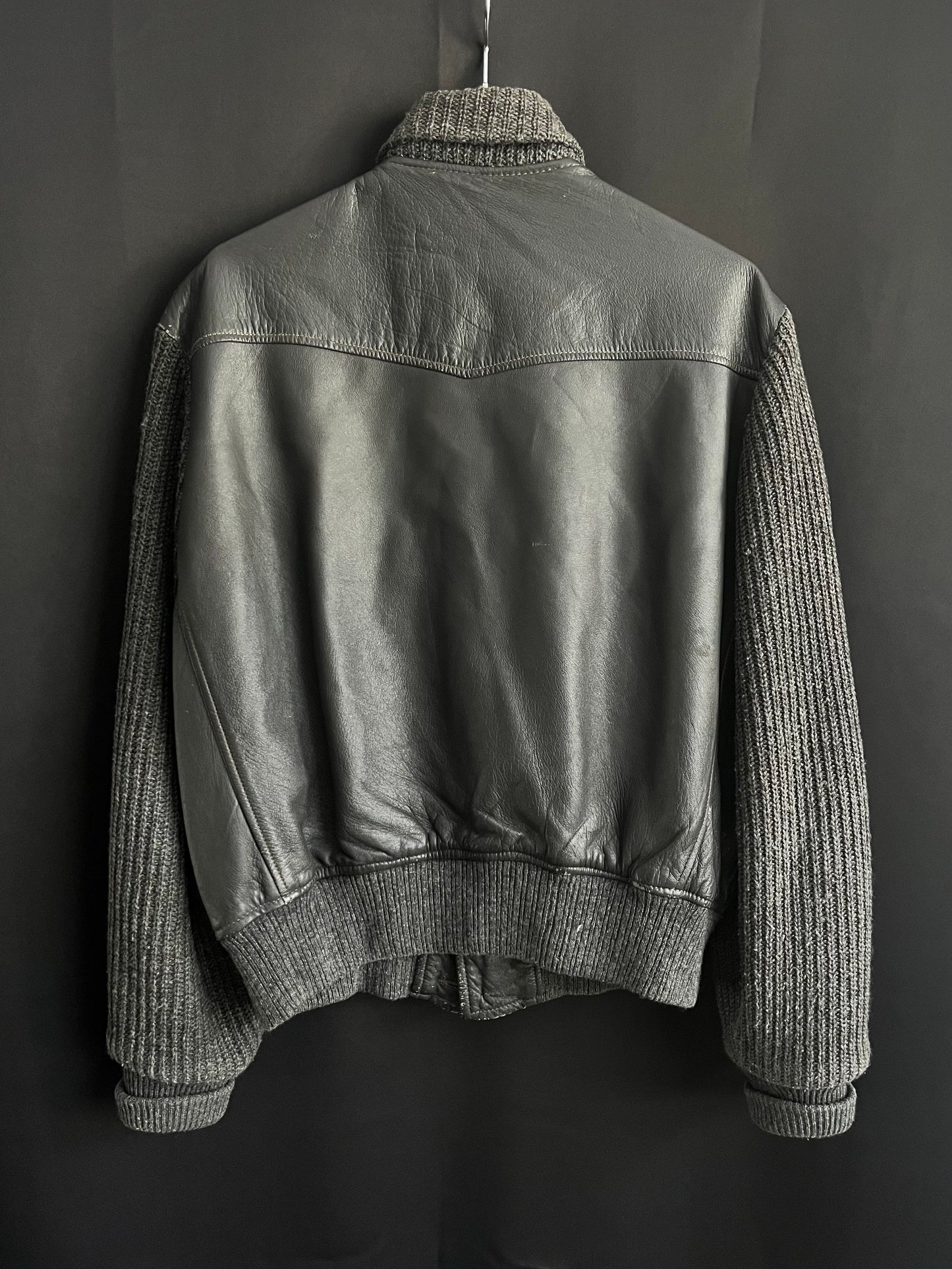 50s McGregor Leather & Knit Stringray Sweater Jacket
