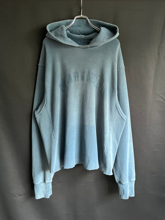 Maison Margiela Raw Edge Blue Patch Letter Hoodie