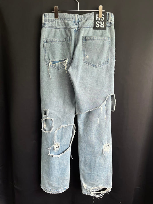 A/W19 Raf Simons Destroyed Relaxed Fit Denim