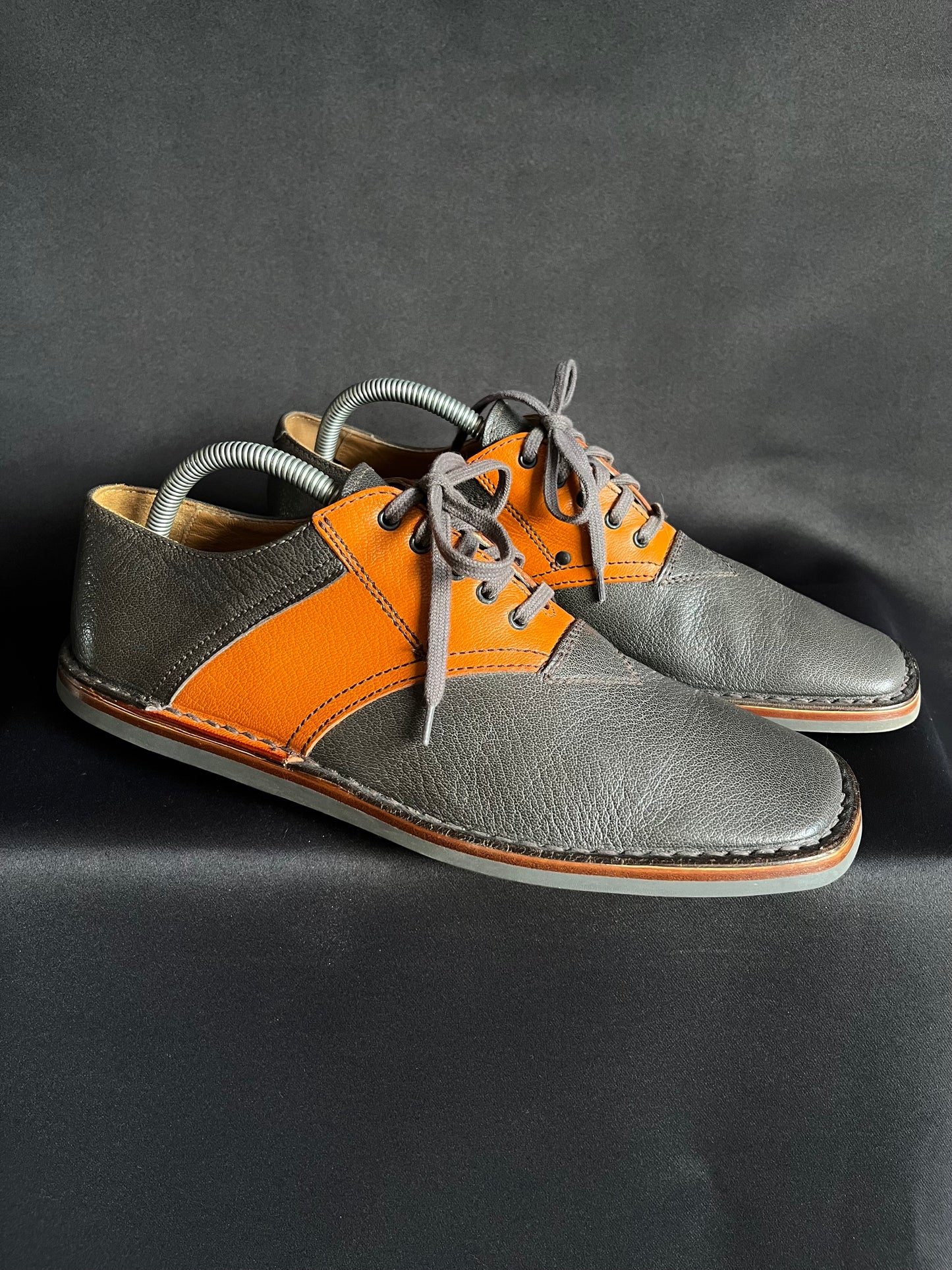MIU MIU Square Toe Two-Tone Leather Stingray Shoes (8.5/9US)