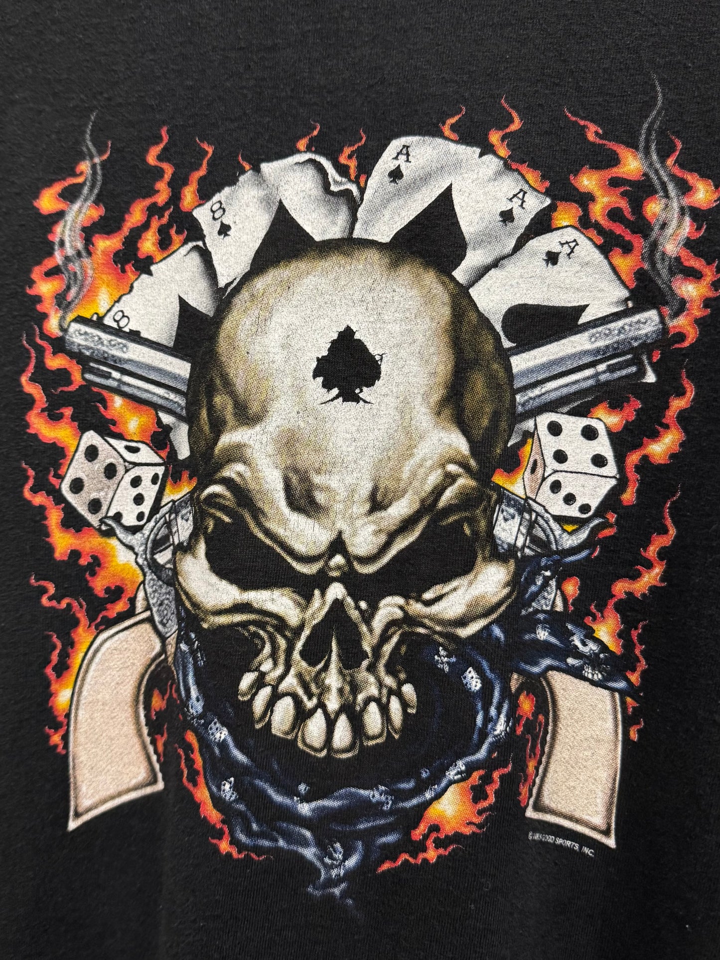 2003 Akimbo Flaming Skull Longsleeve (L)