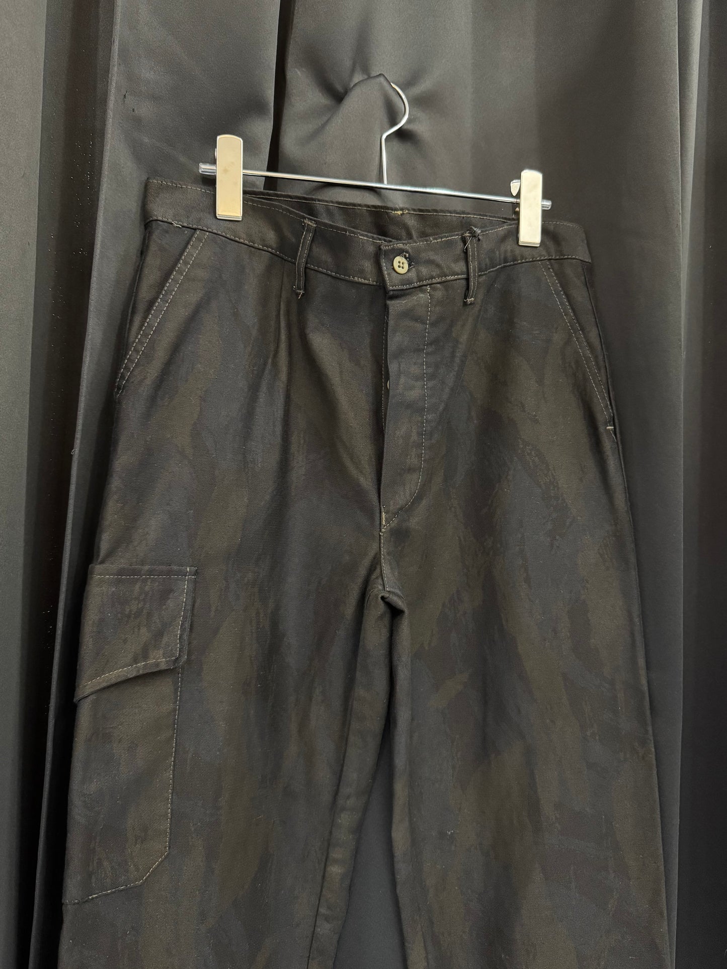 80s/90s Overdyed British Brushstroke Camo Fatigue Cargo (32W)