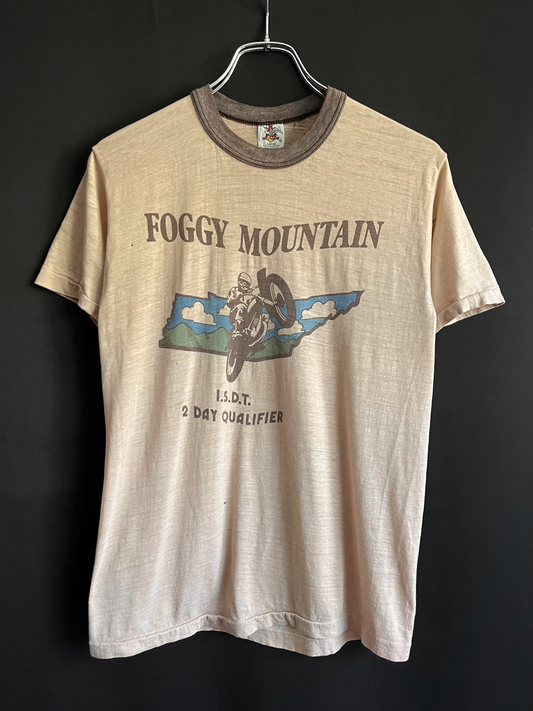80s “Foggy Mountain” Tonal Brown Motocross Ringer
