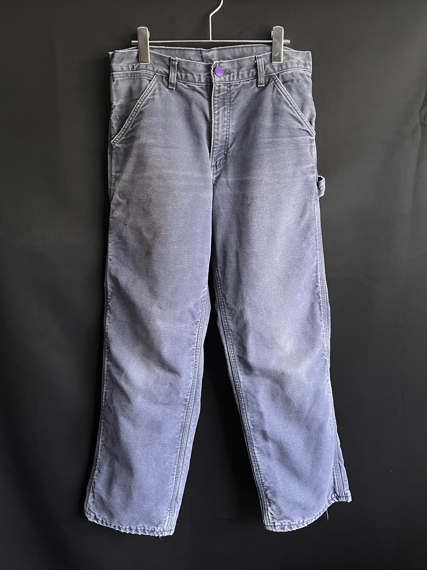 90s Carhartt Soft Purple Flannel Lined Work Pants(31W)