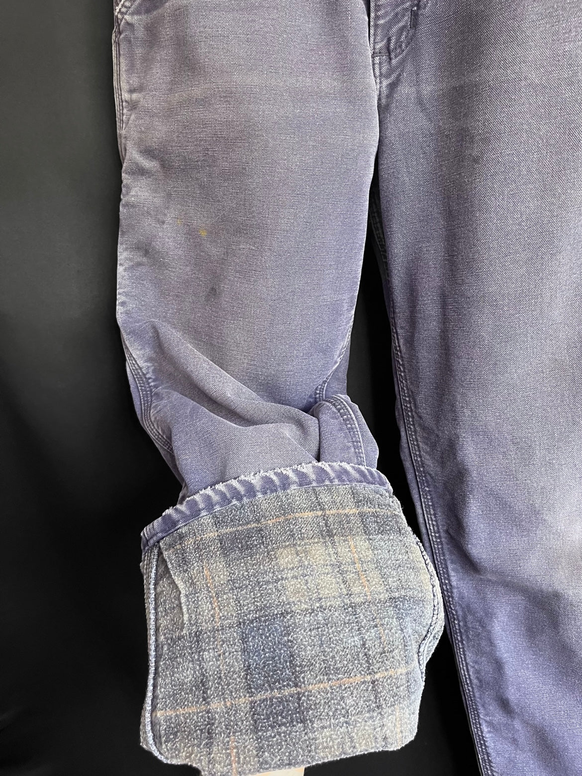 90s Carhartt Soft Purple Flannel Lined Work Pants(31W)