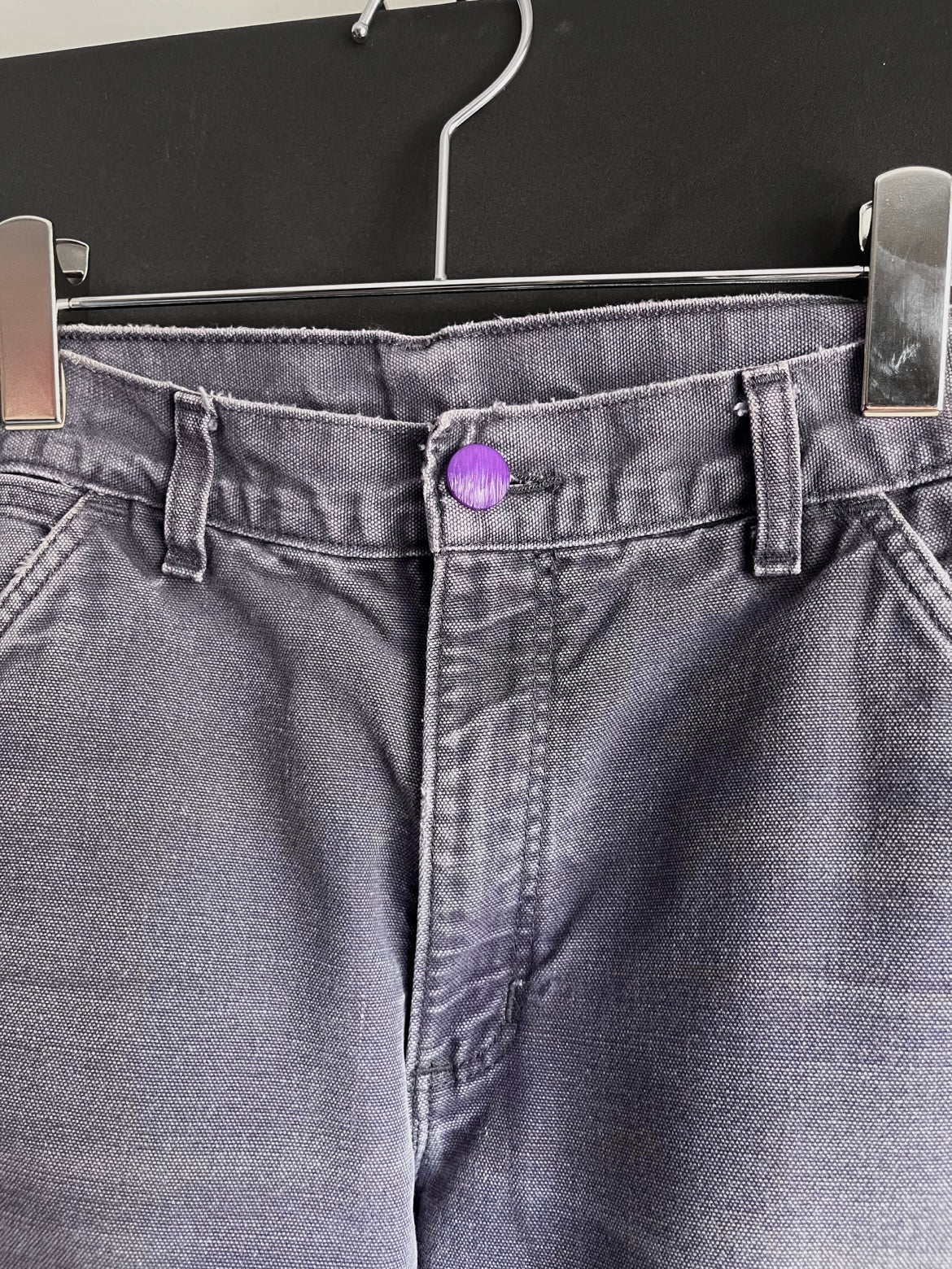 90s Carhartt Soft Purple Flannel Lined Work Pants(31W)