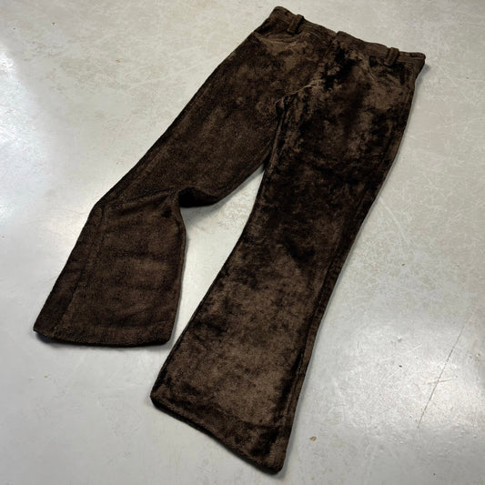 70s ‘Teddy Bear’ Fuzzy Handmade Flares (30W) image 0