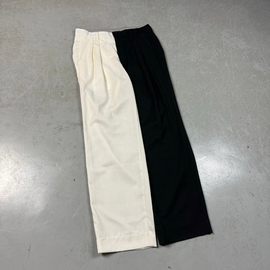 Miharayasuhiro Myne Two-Tone Split Leg Pleated Trousers (32W) image 0